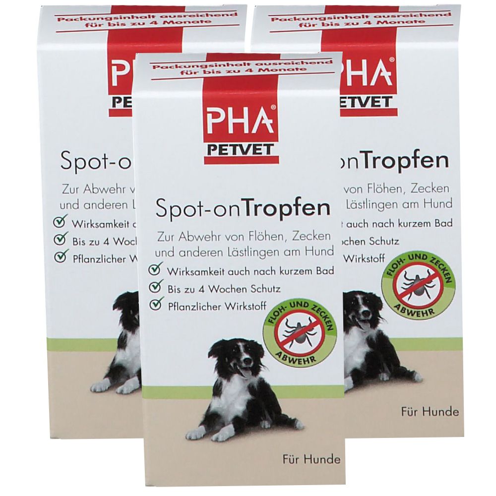 PHA Spot-on Tropfen für Hunde x3 3x2x2 ml