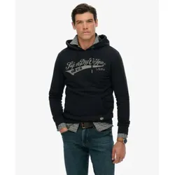 Superdry für Herren. M2014232A Heritage Brand Sweatshirt Entspannt schwarz (L), Lässig, Baumwolle, Langarm