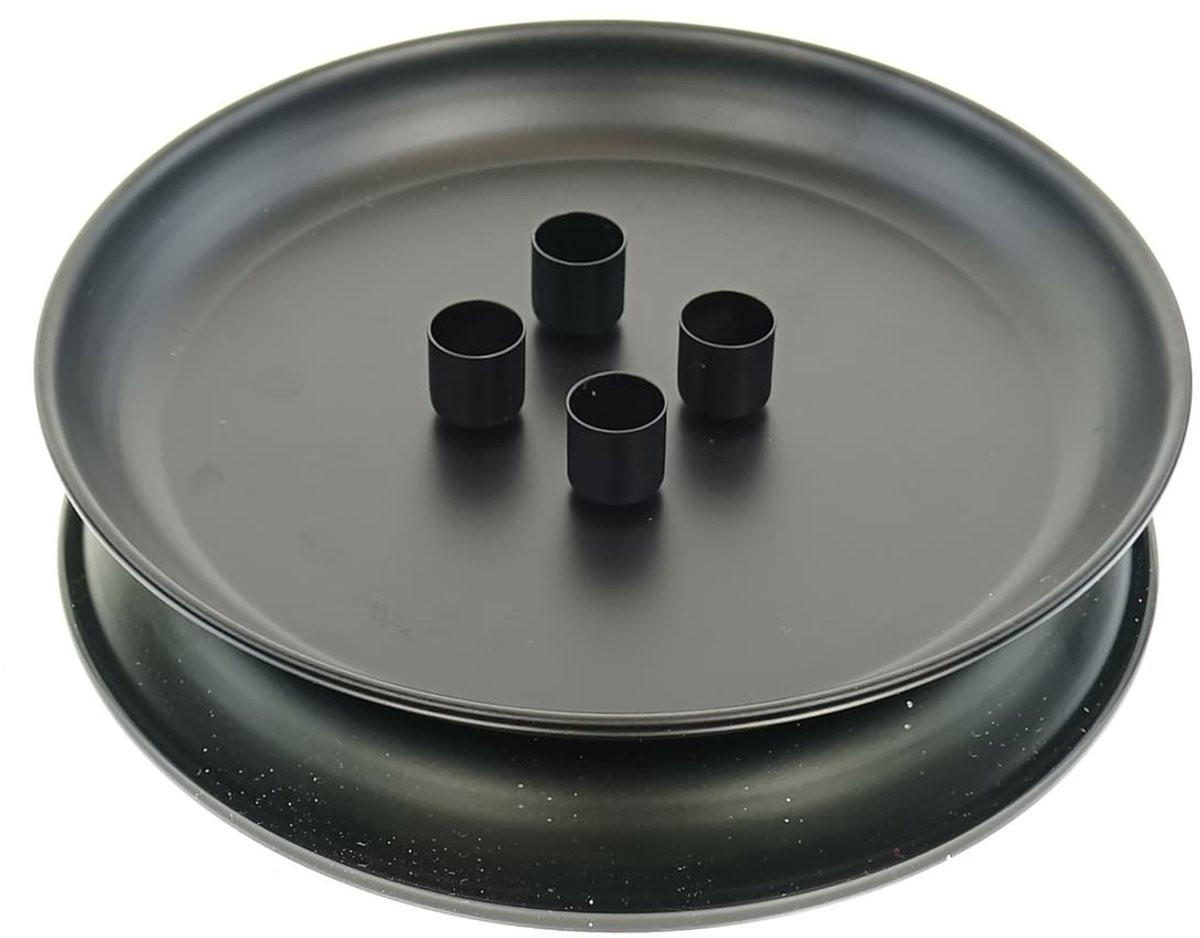 Posiwio Decobord Zwart met 4 Magneetkaarshouders van Metaal, 18 cm