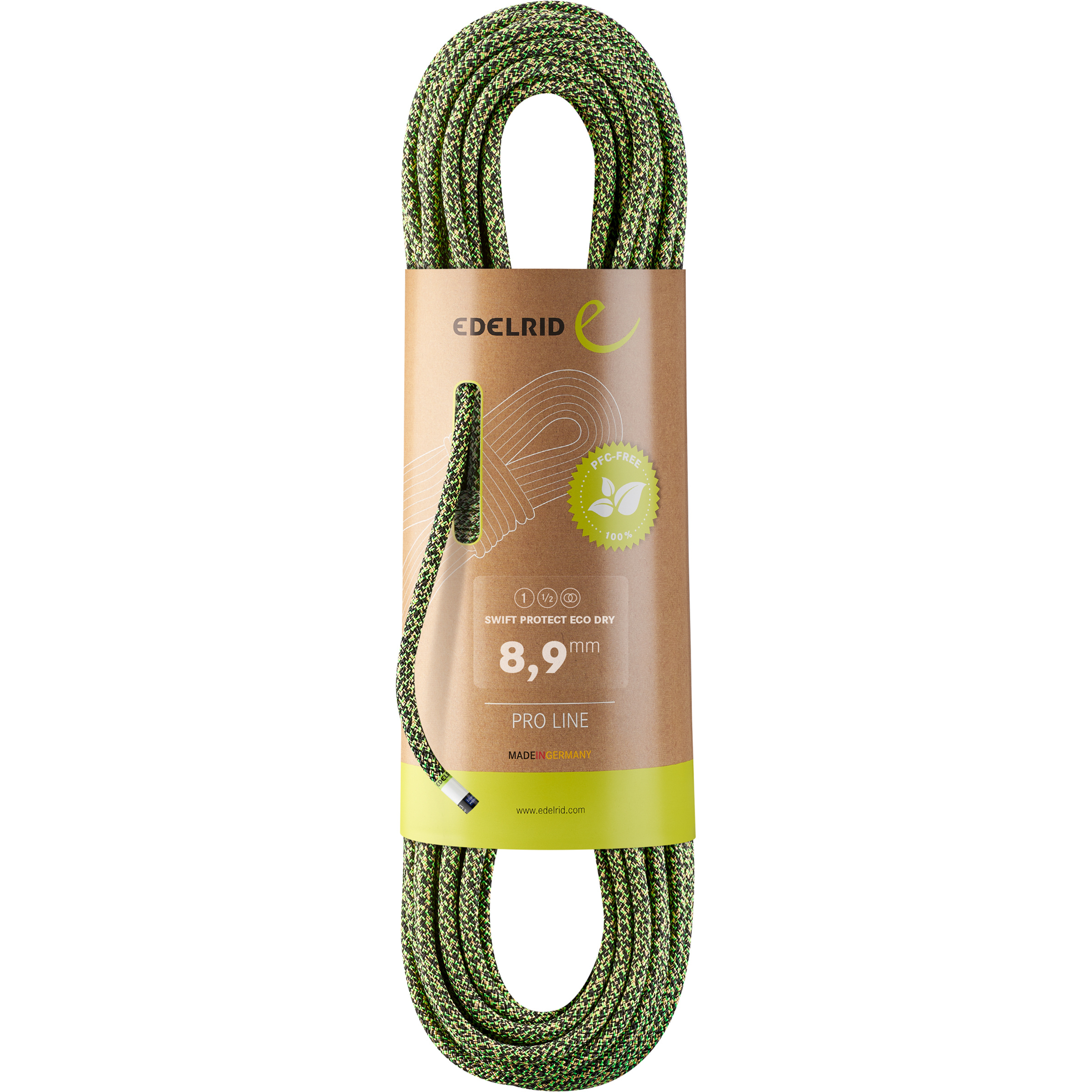 Edelrid Swift ProtectDry 8,9mm Kletterseil Kletterseile gruen Größe 40M Alpinklettern | Sportklettern