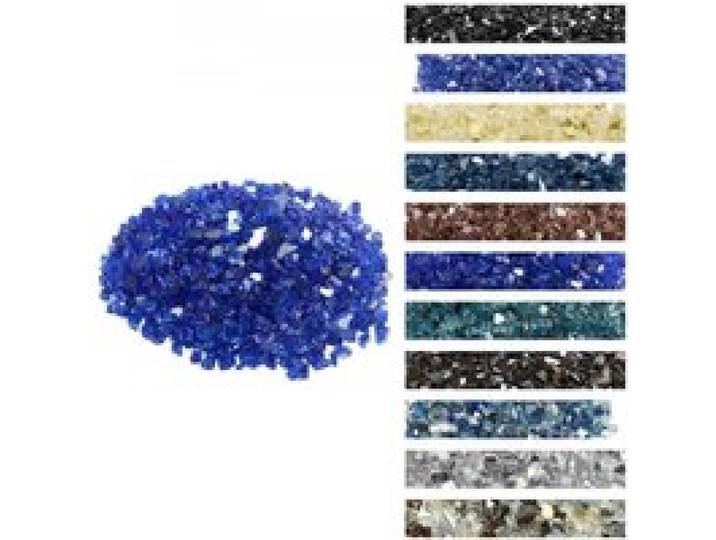 VEVOR Feuerglas, 9 kg hochtemperaturbeständige Glassteine, 12,7 mm reflektierende Feuerstellen-Glasperlen, Feuerstelle Glasfelsen, Kaminglas, Feuerkristall, Feuerperlen, für Kamin Kobaltblau