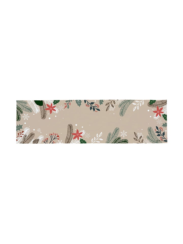 Butter Kings table runner Tischläufer "Frosted Branches" in Beige/ Bunt - (L)140 x (B)40 cm - onesize