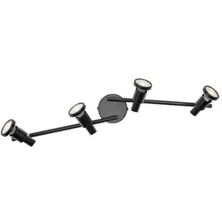 OSRAM LED SPOT GU10 4er Deckenstrahler dimmbar Schwarz 2700K warmweiße Lichtfarbe - hohe farbwiedergabe