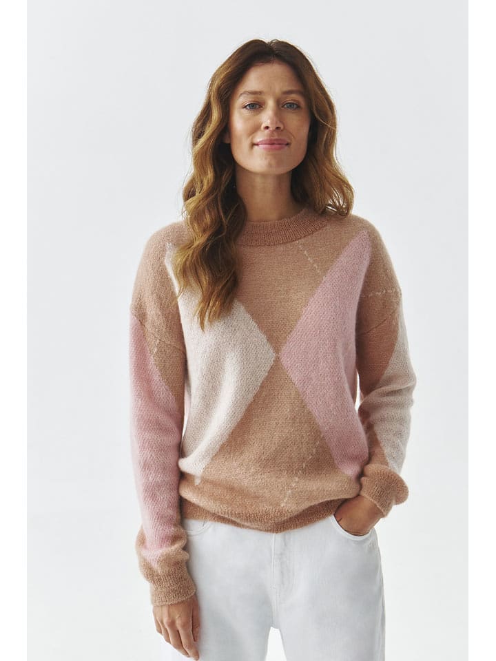 TATUUM Pullover in Hellbraun/ Rosa - M