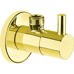 Neuesbad Design-Eckventil gold glänzend, rund, 1/2" x 3/8" DEVR