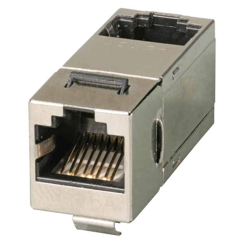 EFB Elektronik Keystone Einbauadapter RJ45 STP, Cat.6A, 90° Anschluss (Keystone Modul) (37483.1)