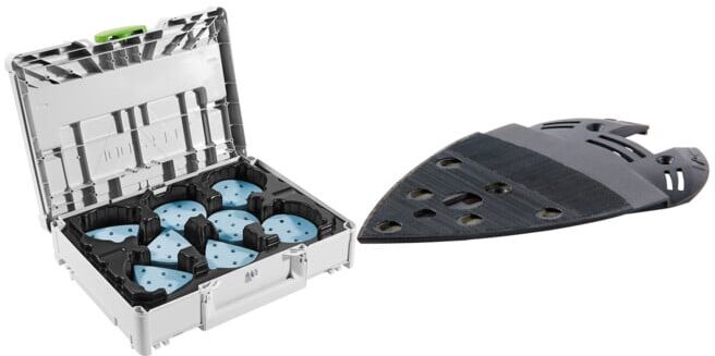 Set Festool Schleifmittel-Systainer³ SYS-STF D90/V93 GR-Set Granat + Schleifschuh LSS-STF-RO90 V93 E