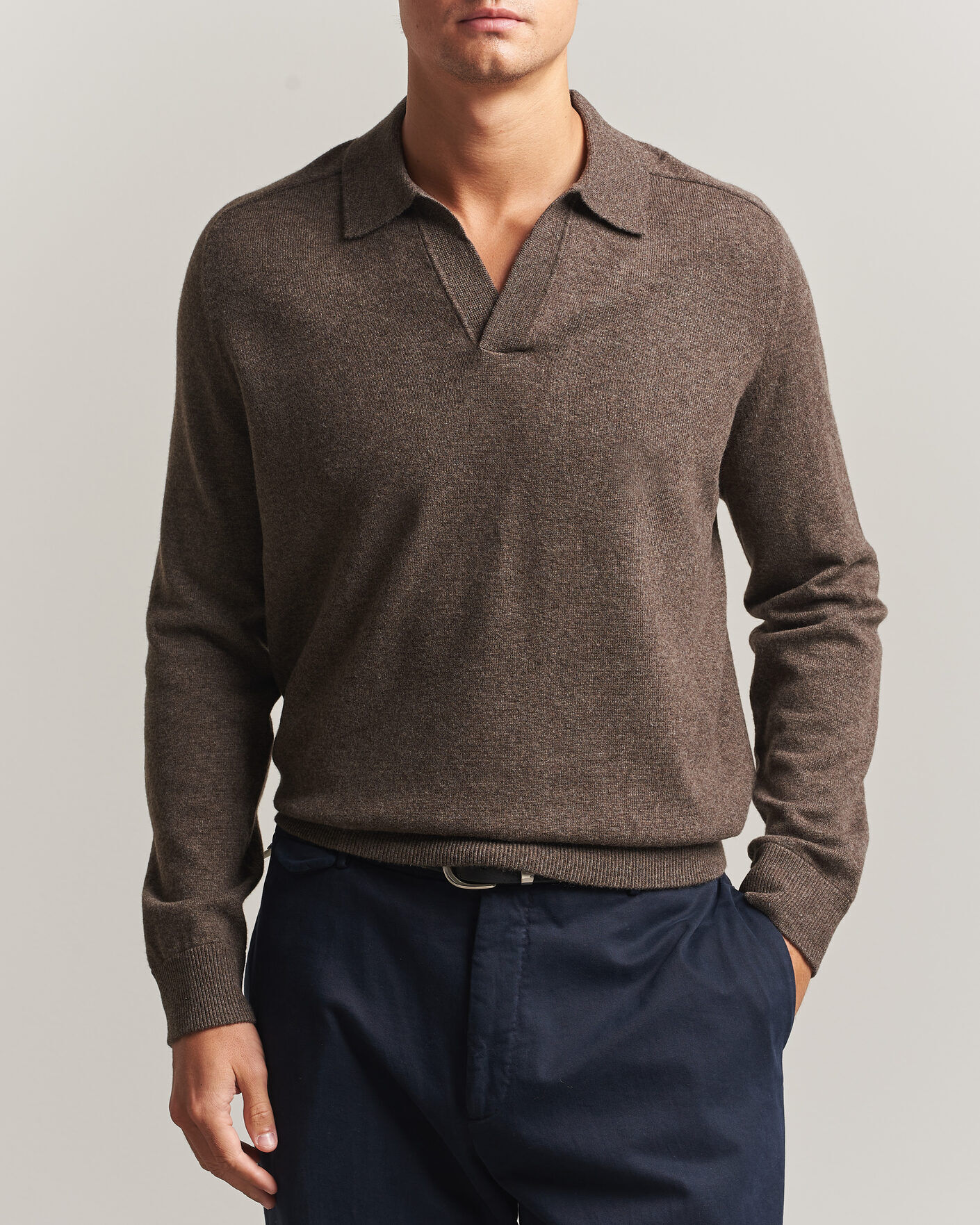 Morris Wilfred Cashmere Resort Polo Brown men M Brun