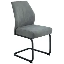 4er-Set Hela Freischwinger Neptun Mikrofaser Grau Anthrazit