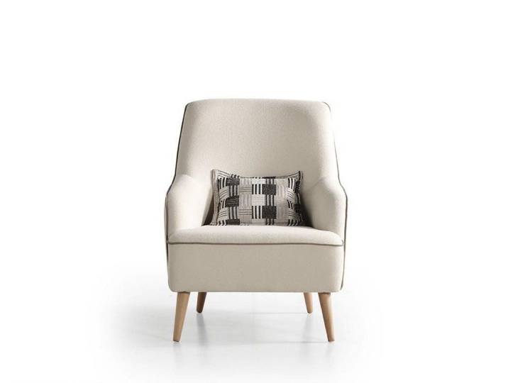 Xlmoebel Sessel XLMOEBEL Design Sessel Weiß mit hochwertigem Textilbezug (1-St., Design-Sessel), Made in Europa