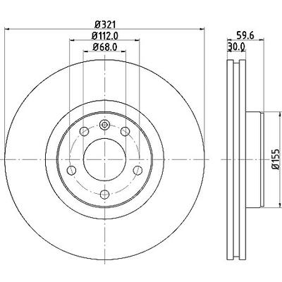 Hella 1x Bremsscheibe [Hersteller-Nr. 8DD355111-141] für Audi