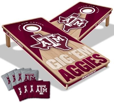 Skip's Garage Texas A&M Aggies NCAA 2x4 Professional Cornhole Board Set
