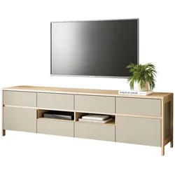 TV-LOWBOARD Salbei grün, Eiche, TV Unterteil skandinavisch 193 cm, Soft-Close