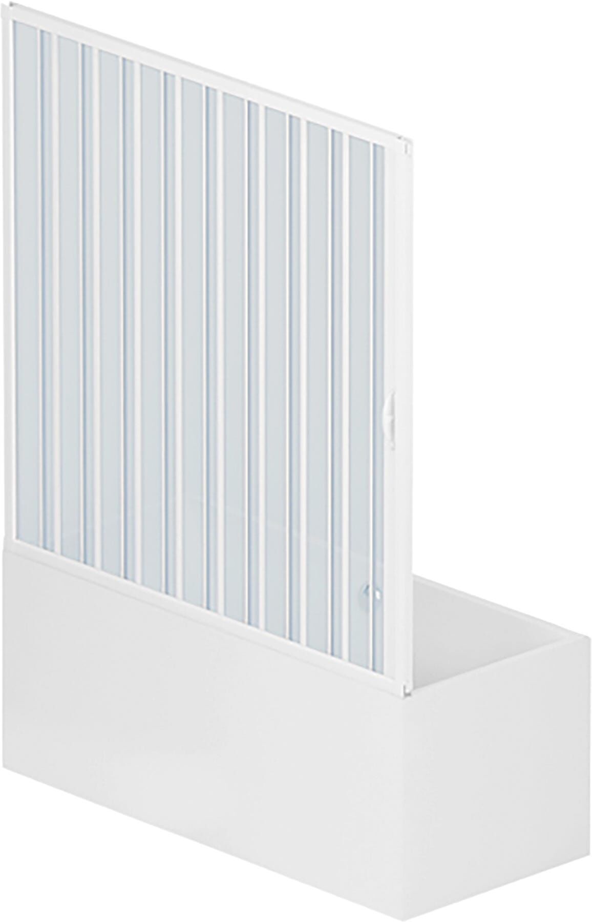 Tecnomat PARETE VASCA ASTRA SOFFIETTO 170xH150 cm APERTURA LATERALE IN PVC PROFILO BIANCO