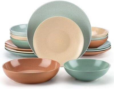 vancasso SABINE Stoneware Speckled Glaze Dinnerware Set