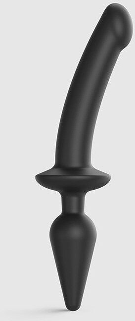 Strap-On-Me Plug-In Switch Semi-Réaliste Gode & Plug Anal 2-en-1 Taille L - Noir