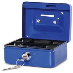 MAUL Geldkassette Münzeinwurf Muldeneinsatz 10.5 x 12.5 x 6.1 cm blau