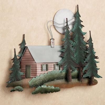 T.i./New Metal Design Cabin in the Woods Wall Art Multi Earth , Multi Earth