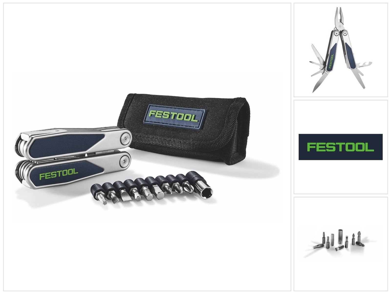 Festool MT-FT1 Multigereedschap 20 in 1 met tang, draadknipper, vijl, schroevendraaier, blikopener, flesopener, zaag, glasbreker en bitset