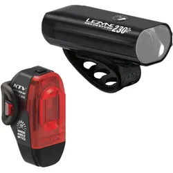 LEZYNE Beleuchtungsset Akku Scheinwerfer Hecto 230+ / Rücklicht KTV U