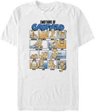 Men's Big & Tall Emotions Of Garfield by Mad Engine in White (Size 3XLT)
