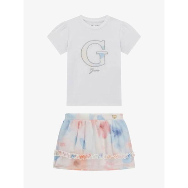 Guess Co-ords meisje set t-shirt+chiffon skirt