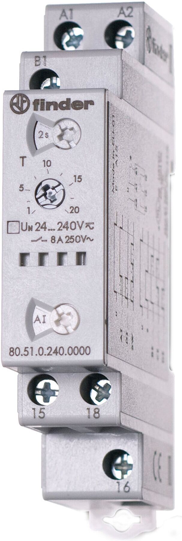 Finder Multifunktions-Zeitrelais 24-240V AC/DC,1W,8A 80.51.0.240.0000 (805102400000)