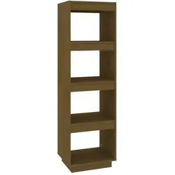 vidaXL Bücherregal/Raumteiler Honigbraun 40x35x135 Massivholz Kiefer