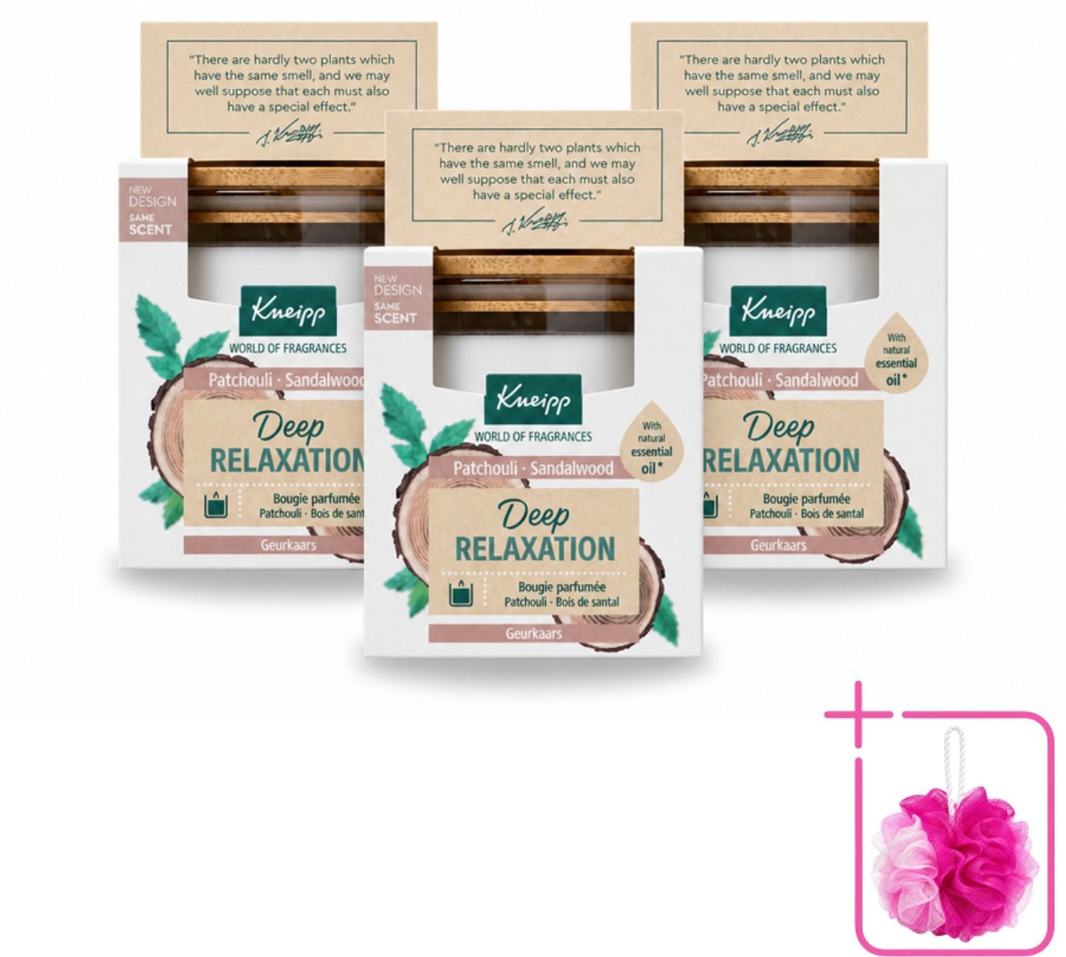 Kneipp Geurkaars Deep Relaxation Sandelhout & Patchouli - 3 stuks