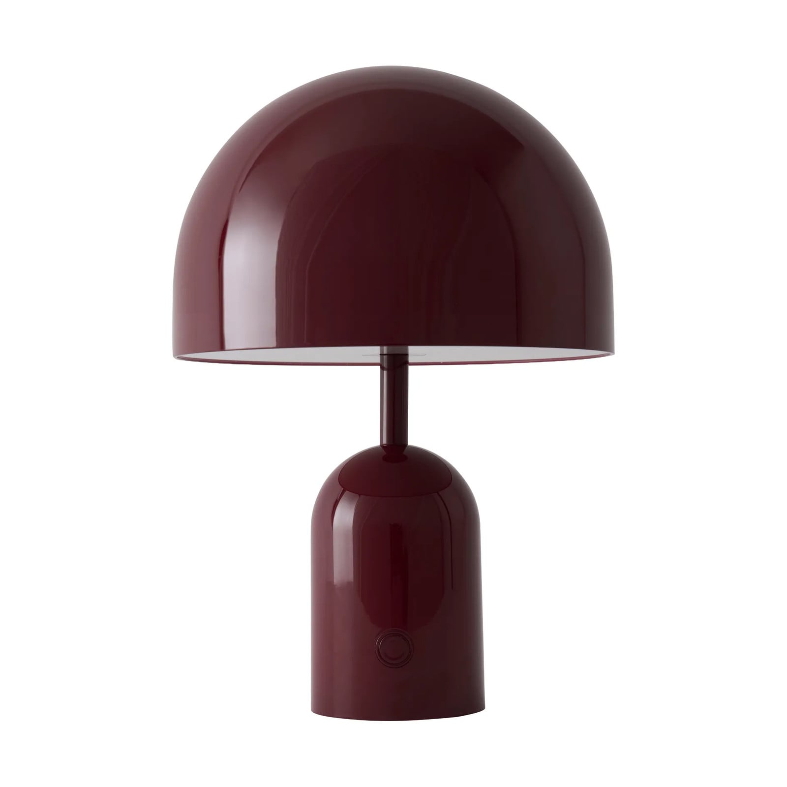 Tom Dixon Bell draagbare LED tafellamp Burgundy 28 cm