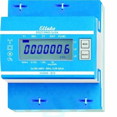 Eltako Messwandlerzähler, B, Vierleiter, 5A, elektronisch, digital, Geeicht, 230V/N-L, 400V/L-L, Eintarif, 50Hz, S0, 10kvarh, DSZ15WD-3x5A MID