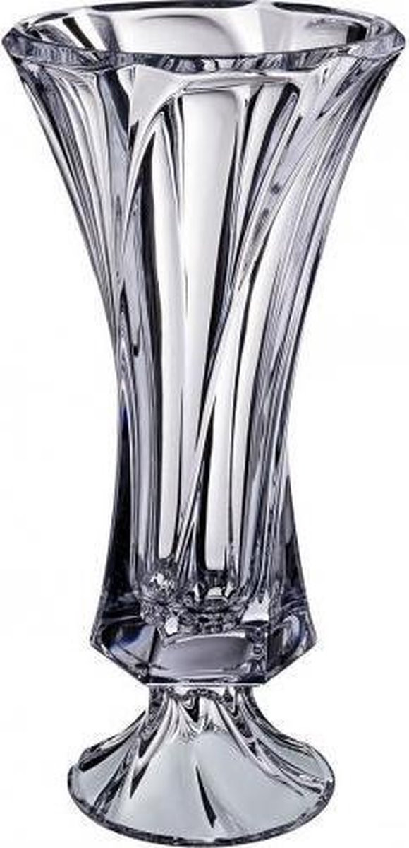 Aurum Crystal Bohemia Mozart luxe kristallen vaas op voet - Hoogte: 40 cm
