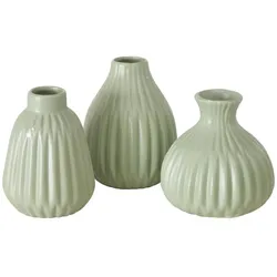 Boltze Vase Esko 3er-Set, Hellgrün