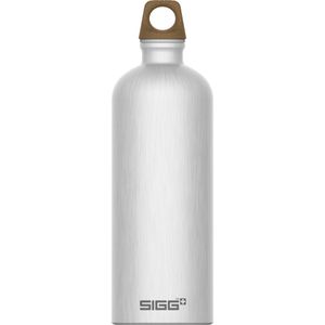 SIGG Trinkflasche Traveller MyPlanet, kohlensäuregeeignet, aus Aluminium, silber, mit Schraubverschluss, 1 l
