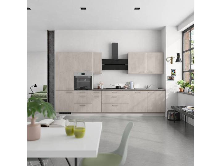 Unterschrank Riva mit Tür 30cm Türanschlag rechts Grau/Beton Hell