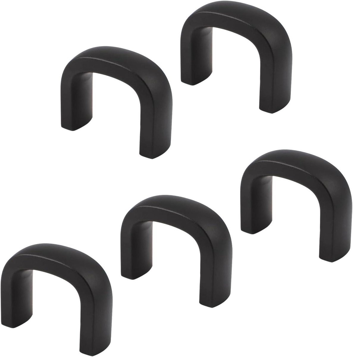 Matzwarte aluminium meubelgrepen met een hartafstand van 30 mm