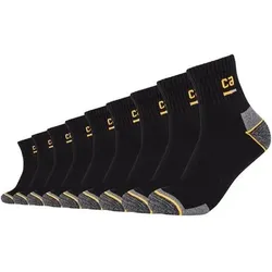 CAMANO Herren Socken Online Work Quarter 9p, Größe 39-42 in Schwarz Schwarz