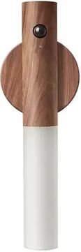 Friendly Fresh Finds Magnetic LED Wall Light With Remote USB Rechargeable Wireless Wall Sconce For Bedroom Bedside Reading walnut Induction