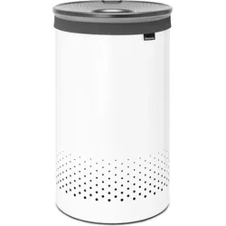 Brabantia 60 l Wäschekorb weiß mit schwarzer Abdeckung