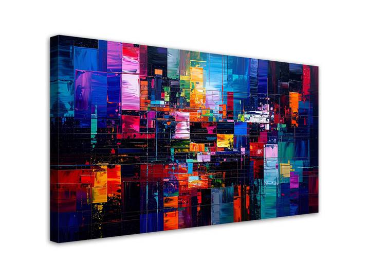 Feeby Leinwandbild Abstraktion 120x60cm, Mehrfarbig, Rechteckig, 120x60 cm, Bilder & Rahmen, Bilder, Leinwandbilder