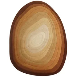 KADIMA DESIGN Teppich Wolle | Organische Form | Ombre Farbverlauf | Handgefertigt | Hoch-Tief-Flor-Effekt | 200x290cm