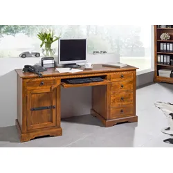 Schreibtisch Akazie 158x54x76 honig  lackiert OXFORD #0522