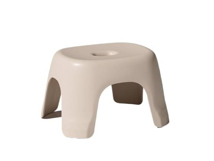 XXAD553TY Kunststoffhocker, geeignet for Couchtisch, Badezimmer, Sofa, niedriger Hocker Kleiderschrank(Khaki)