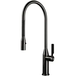 Herzbach LIVING Spültisch-EHM Griff seitlich Spirale Black Steel, 21.136300.1.40 21.136300.1.40