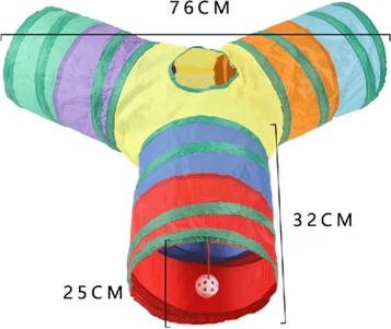 Inspire Picks Collapsible Cat Tunnel Play Tube Cat Tunnel For Indoor & Outdoor Exercise Training & Interactive Fun e
