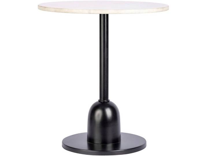 Kayoom Beistelltisch Gordon 125, einzigartiges Design durch Herstellung in Handarbeit (1-St), Industrial Style, Tischplatte aus Marmor, runde Form