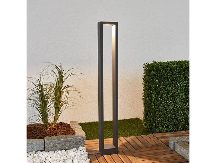 LED Wegeleuchte Jupp Lucande, schwarz, Aluminium, Modern, LED Außenleuchte