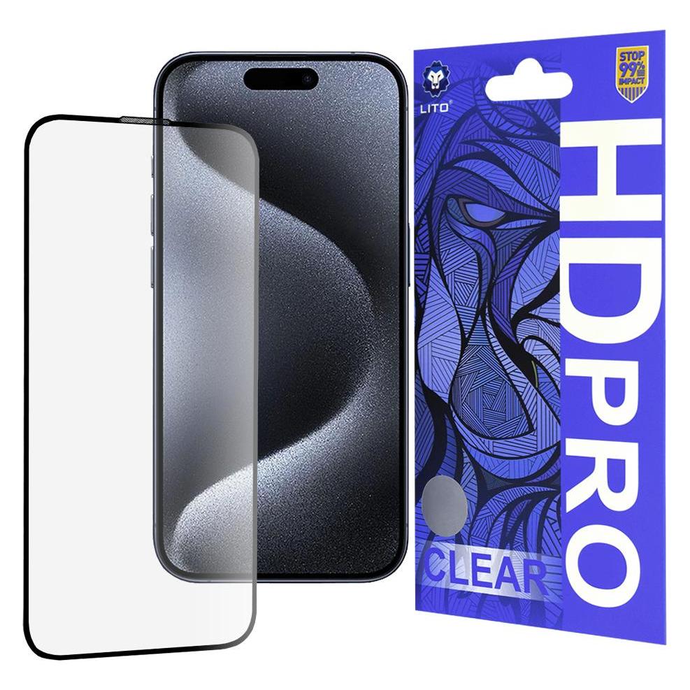 Lito - HD Pro Clear - iPhone 15 Pro - Black (Apple iPhone 15 Pro) (56354285)