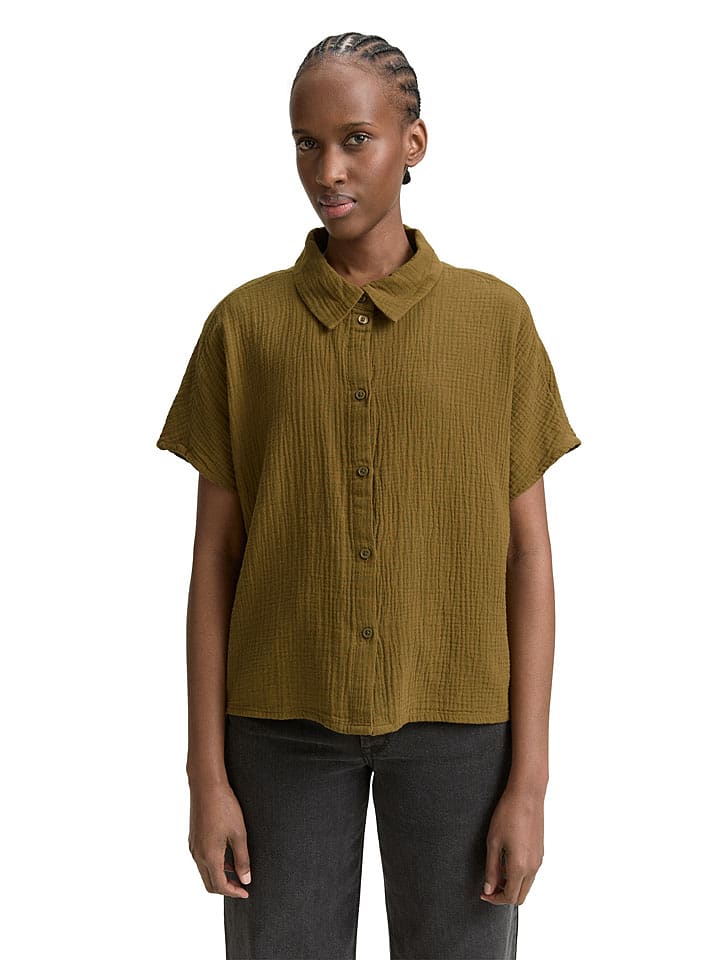 Tom Tailor Bluse in Khaki - S