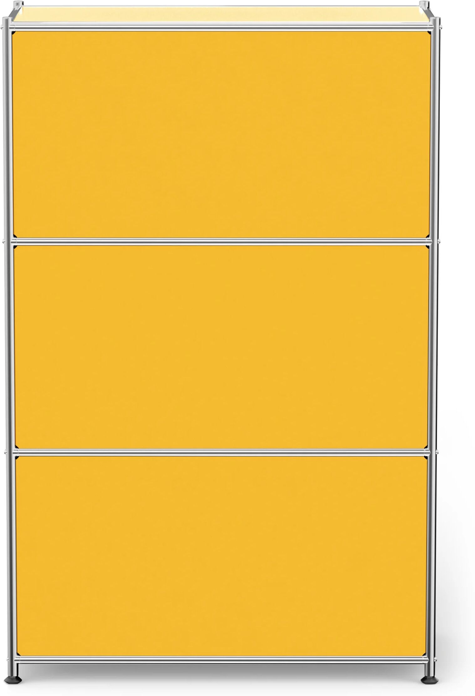Tchibo - Kommode Metall »Cn3« mit 3 Klappenfächern - 77x40x120,5cm - chrom -